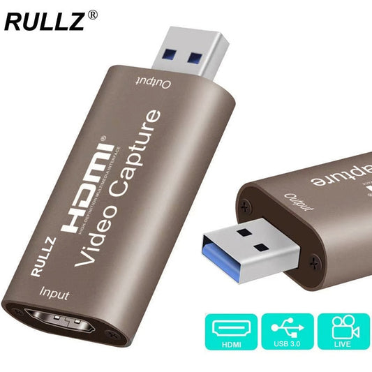 4K Video Capture Card USB 3.0 2.0 HD 1080p HDMI Video Grabber Box for PS4 DVD Camcorder Camera Recording Live Streaming Device.