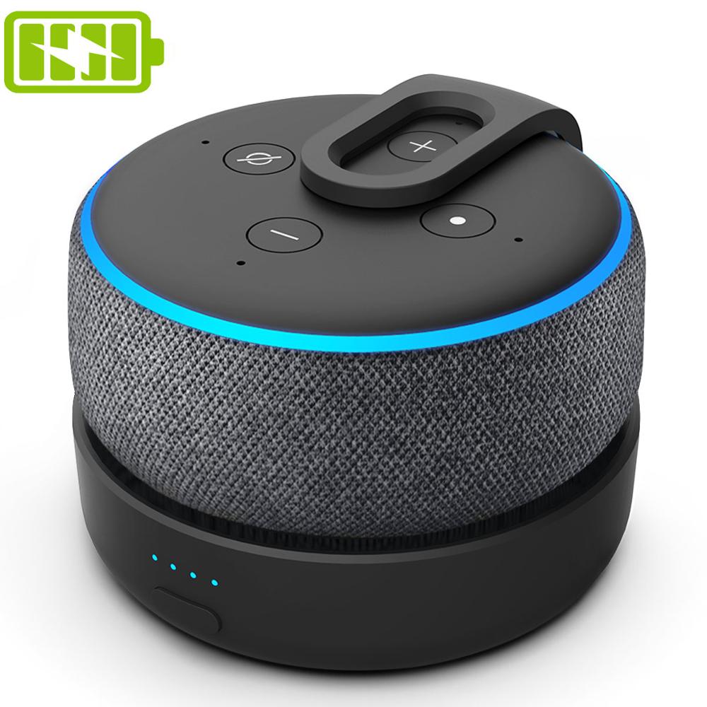 GGMM D3 Battery Base for Amazon Echo Dot 3rd Gen Alexa Speaker Docking Station 16Hrs Playing Rechargable Battery For Echo Dot 3.
