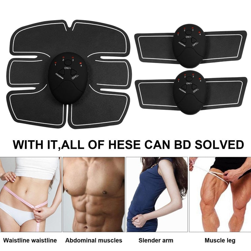 EMS Smart Wireless Stimulator Abdominal Trainer Fitness Stickers Training Electric Body Slimming Weight Loss Devices Massager.