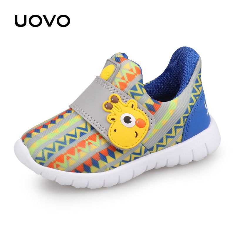 UOVO Baby Toddler Casual Shoes Boys Girls Spring Breathable Little Kids Footwear Hook-And-Loop Size #22-30