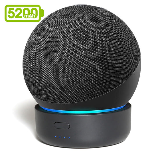 GGMM D4 Portable Battery for Dot (4th gen.) With 6 Hours Playtime Battery Base for All-new Echo Dot (4th Gen,2020 release) Alexa.