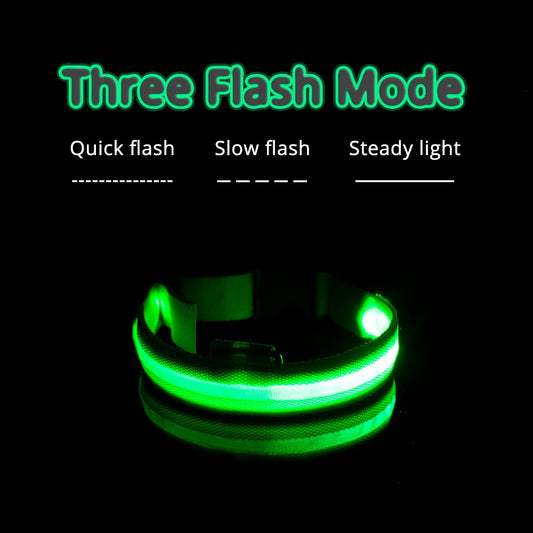 USB Charging/Battery replacement Led Dog Collar Anti-Lost Collar For Dogs Puppies Dog Collars Leads LED Supplies Pet Products.