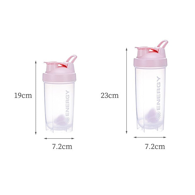 500/700ml Shaking Cup Water Bottle Drink Plastic Leak Proof Sports Bottles Protein Shaker Water Bottle Portable Cup Drinkware