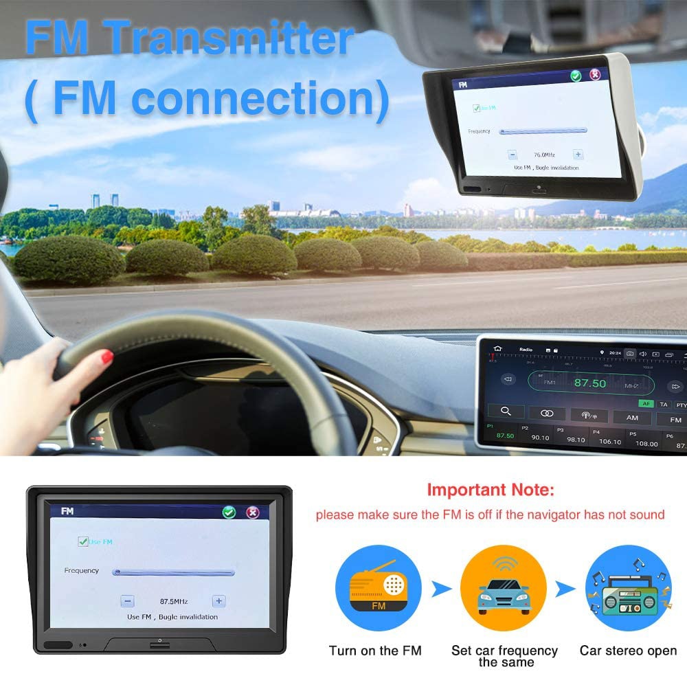 3 Styles 7" HD Car GPS Navigation FM Bluetooth-compatible AVIN Navitel Latest Europe Map Sat Truck GPS Navigator Automobile.
