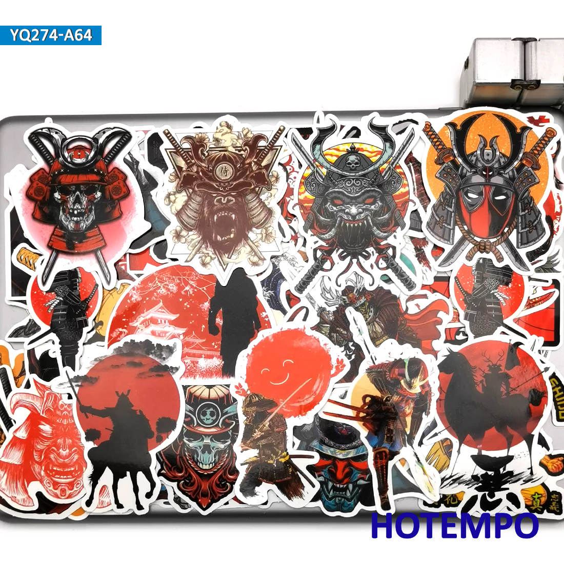 60pcs Japan Samurai Bushido Spirit Style Art Stickers for Mobile Phone Laptop Guitar Suitcase Skateboard Bike Car Decal Stickers.