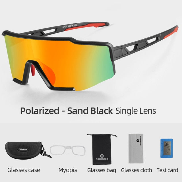ROCKBROS Polarized Cycling Glasses Clear Bike Glasses Eyewear UV400 Outdoor Sport Sunglasses Men Women Cycling Sunglasses.