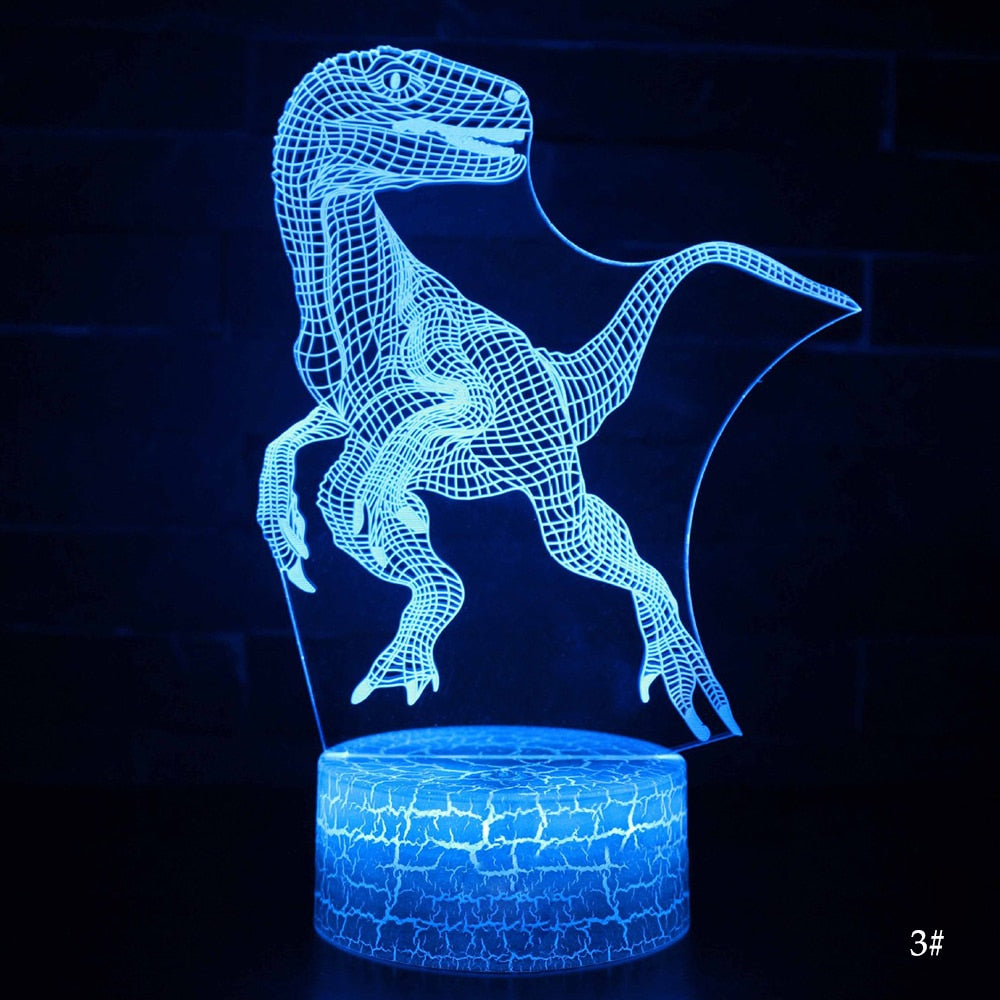 3D LED Night Light Lamp Dinosaur Series 16Color 3D Night light Remote Control Table Lamps Toys Gift For kid Home Decoration D23.