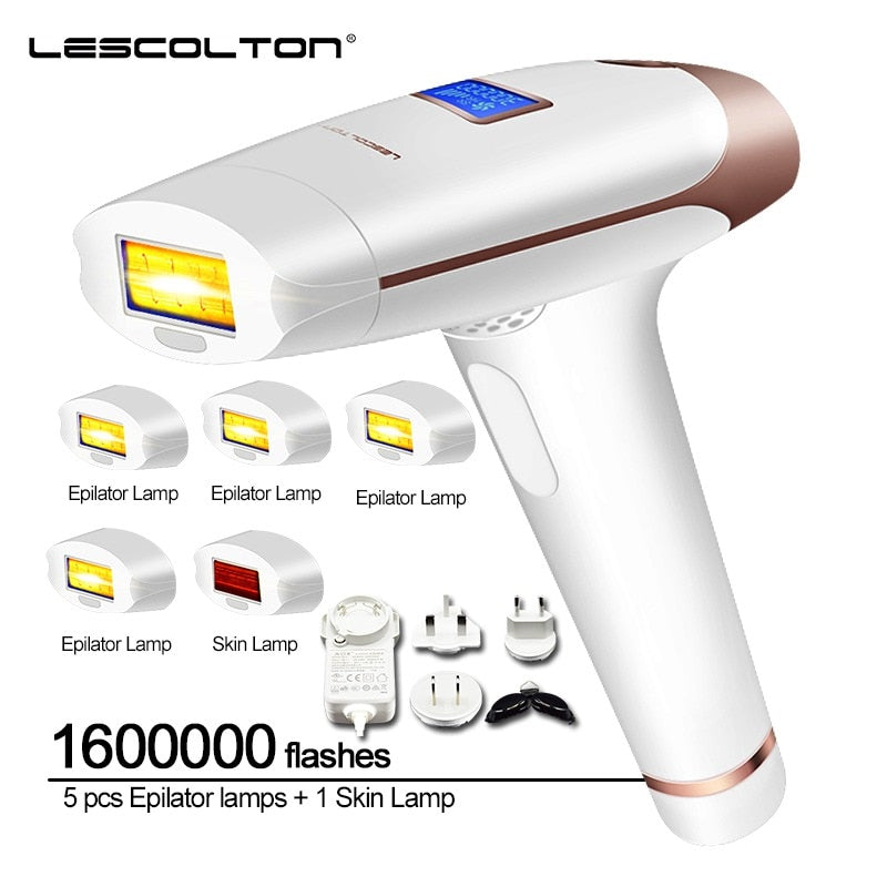 Lescolton 3in1 700000 Pulsed IPL Laser Hair Removal Device Permanent Hair Removal IPL Laser Epilator Armpit Hair Removal Machine.