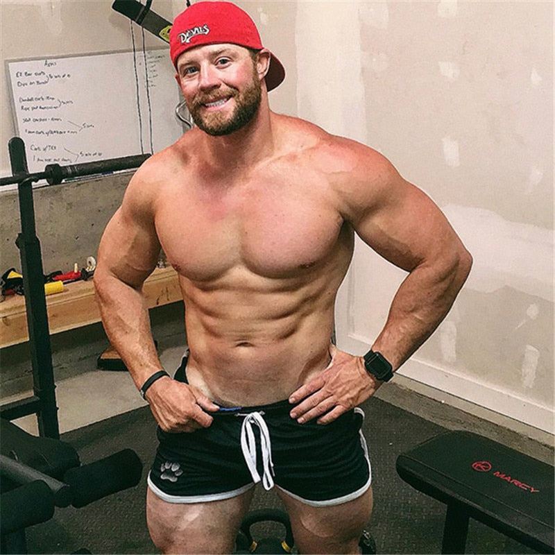 Summer Men's Bermuda Compression Fitness Shorts Fashion Print Quick-drying Sports Running Sexy Shorts Slim Fitness Pants