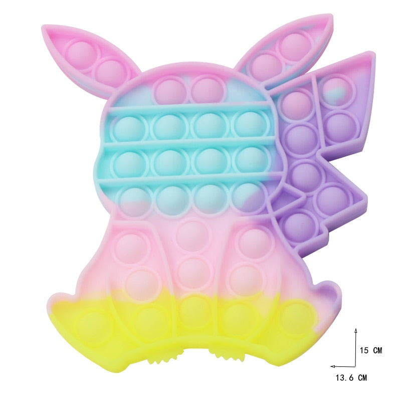 Glow Fluorescence Push Bubble Fidget Toys Adult Stress Relief Toy Antistress Soft Squishy Gift Anti Stress Box simple dimple toy.