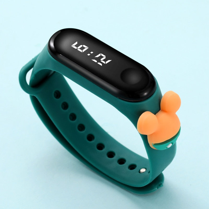 Disney Mickey Minnie LED Touch Watch Pooh Bear Bracelet Watch Student Children Sports Cartoon Electronic Watch Birthday Gifts.
