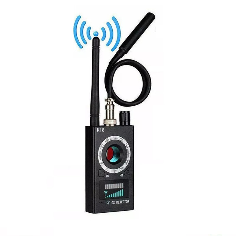 K18 Detector Multi-function Anti Mini Bug Audio SPY-Camera GSM Finder GPS Signal Lens RF Locator Tracker Detect Wireless Camera.