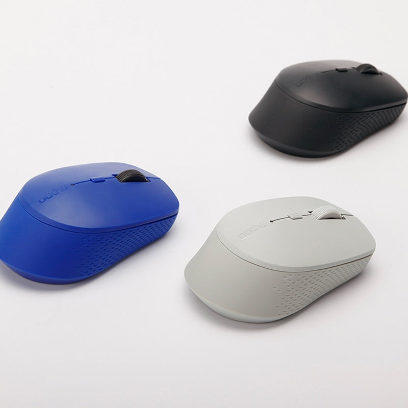 Orignial Rapoo Multi-mode Silent Wireless Mouse with Side buttons Bluetooth-compatible and 2.4GHz for Three Devices Connection.