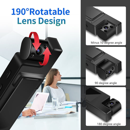 Body Camera Mini Digital Camera HD Screen Night Vision Motion Detection Snapshot Loop Camcorder Sports DV Nanny Cam.