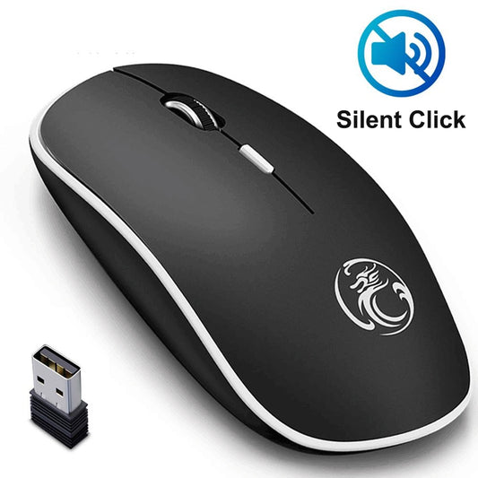 iMice Wireless Mouse Silent Computer Mouse 1600 DPI Ergonomic Mause Noiseless Sound USB PC Mice Mute Wireless Mice for Laptop.