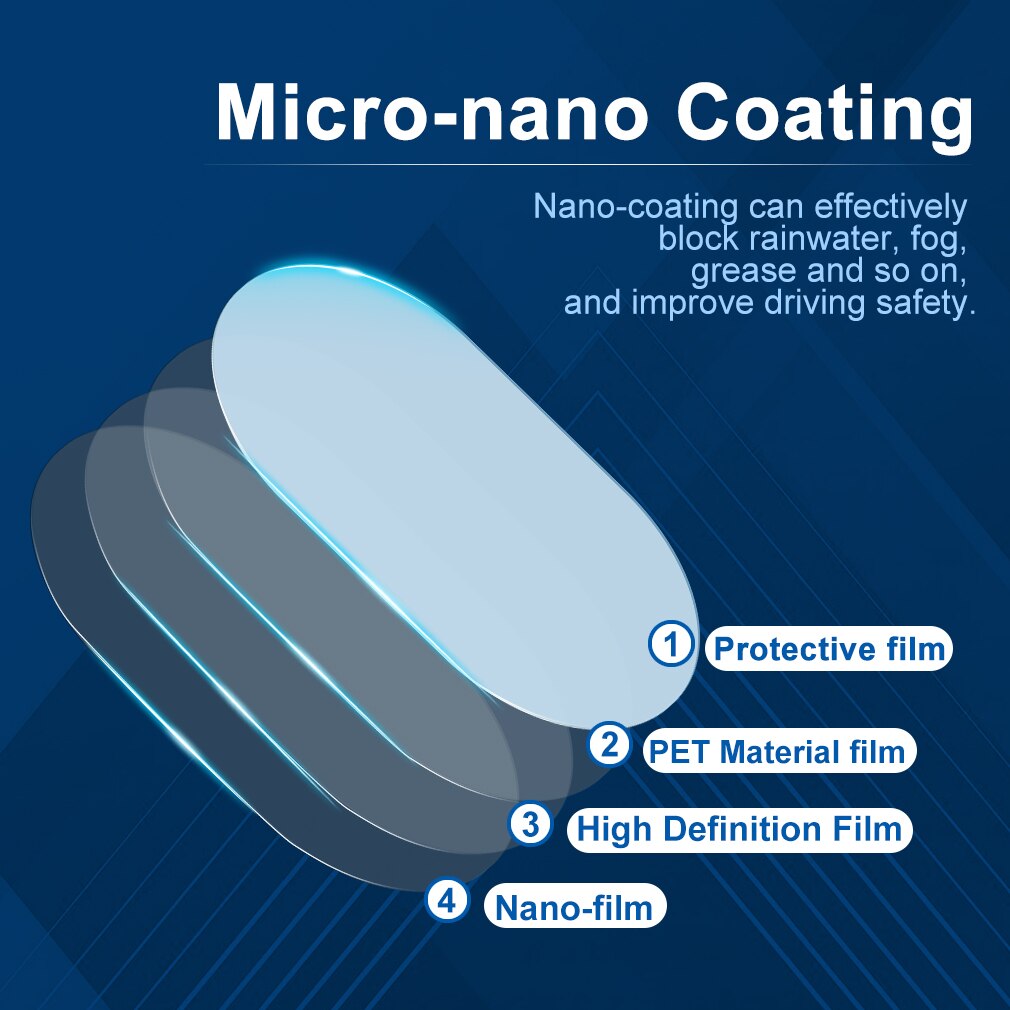 S&D 2PCS Anti Fog Car Mirror Window Clear Film Anti-glare Car Rearview Mirror Protective Film Waterproof Rainproof Car Sticker