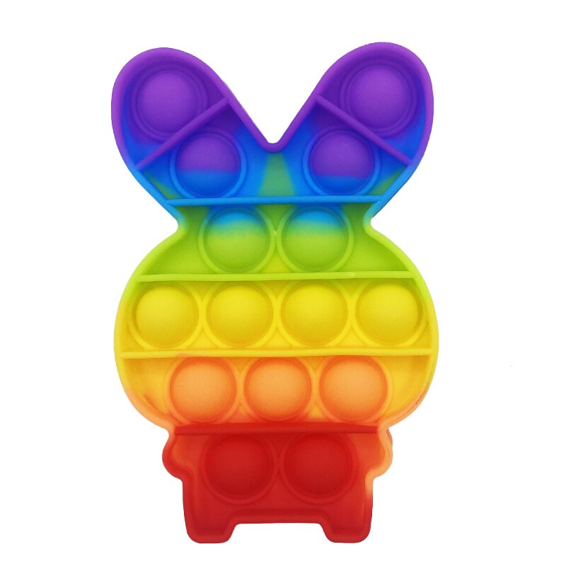 Glow Fluorescence Push Bubble Fidget Toys Adult Stress Relief Toy Antistress Soft Squishy Gift Anti Stress Box simple dimple toy.