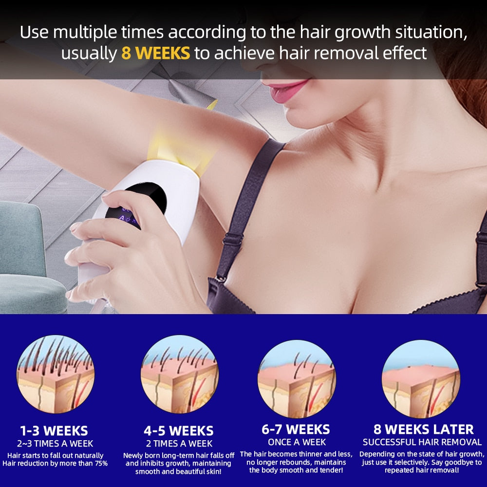 KYLIEBEAUTy600000 flash professional permanent IPL Laser Depilator LCD home use devices Photoepilator women painless hair remove.