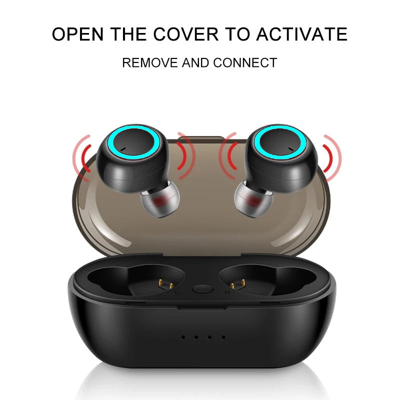Q2s TWS Bluetooth earphone 5.0 Wireless Headset IPX7 Waterproof Deep Bass Earbuds True Wireless Stereo Headphone Sport Earphones.
