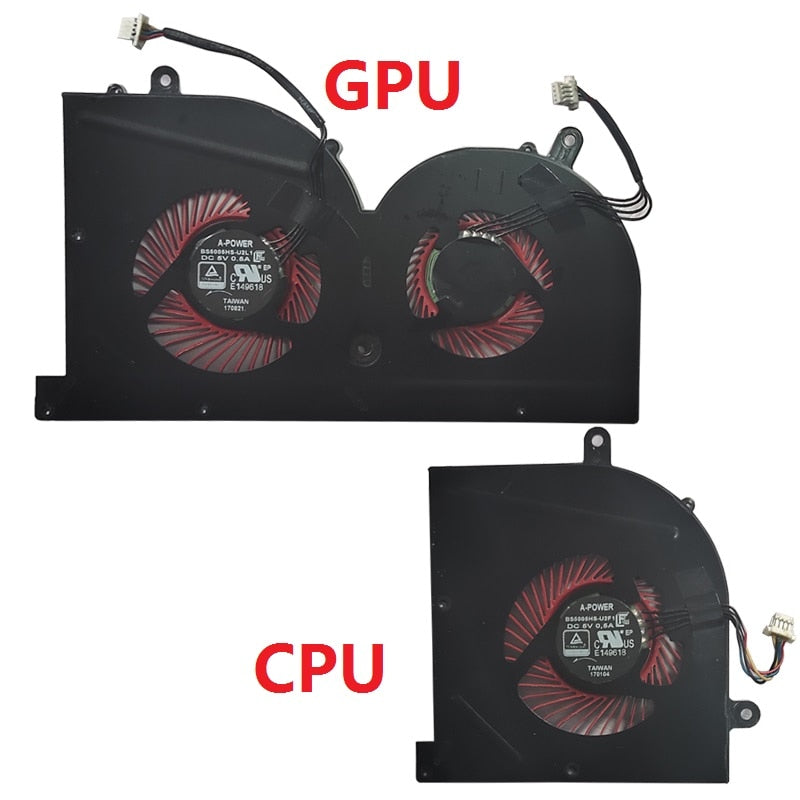NEW Laptop cpu cooling fan for MSI GS63VR GS63 GS73 GS73VR MS-17B1 Stealth Pro CPU BS5005HS-U2F1 GPU BS5005HS-U2L1 COOLER.