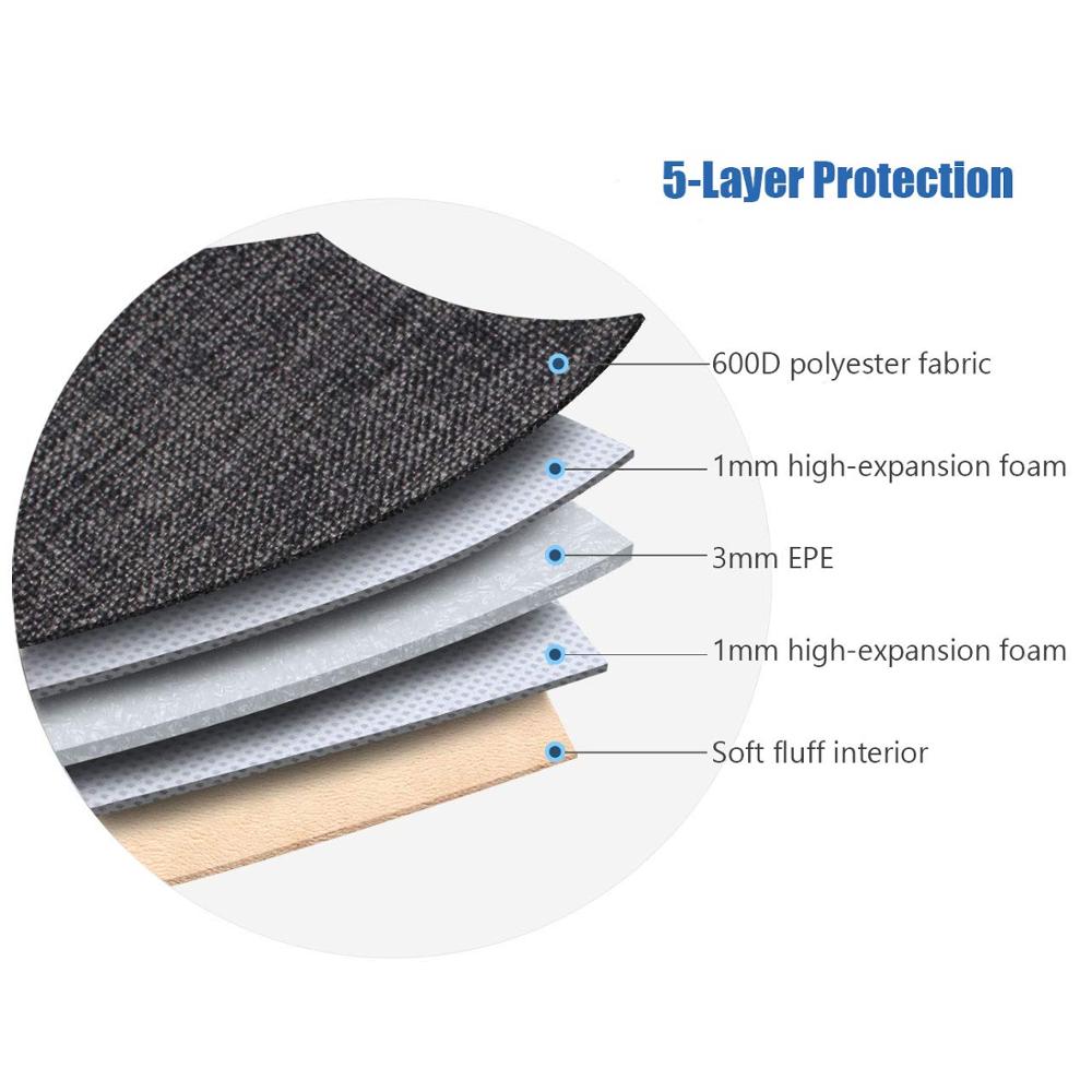 DOMISO10 13 14 15.6 17.3 Inch Multi-Functional Laptop Sleeve Business Briefcase Messenger Bag with USB Charging Port Brown Grey