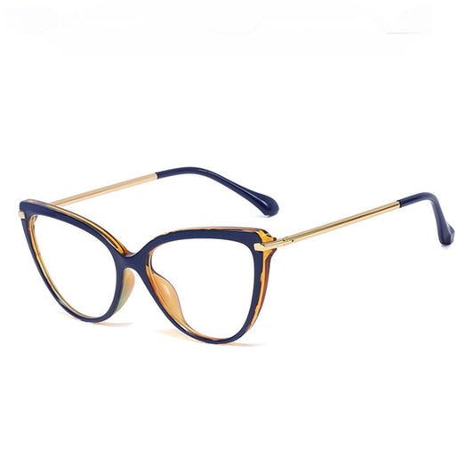 Blue Light Blocking Glasses Women Computer Glass High Quality Transparent Cat Eye Eyeglasses Frame Men Optical Glasse Frame