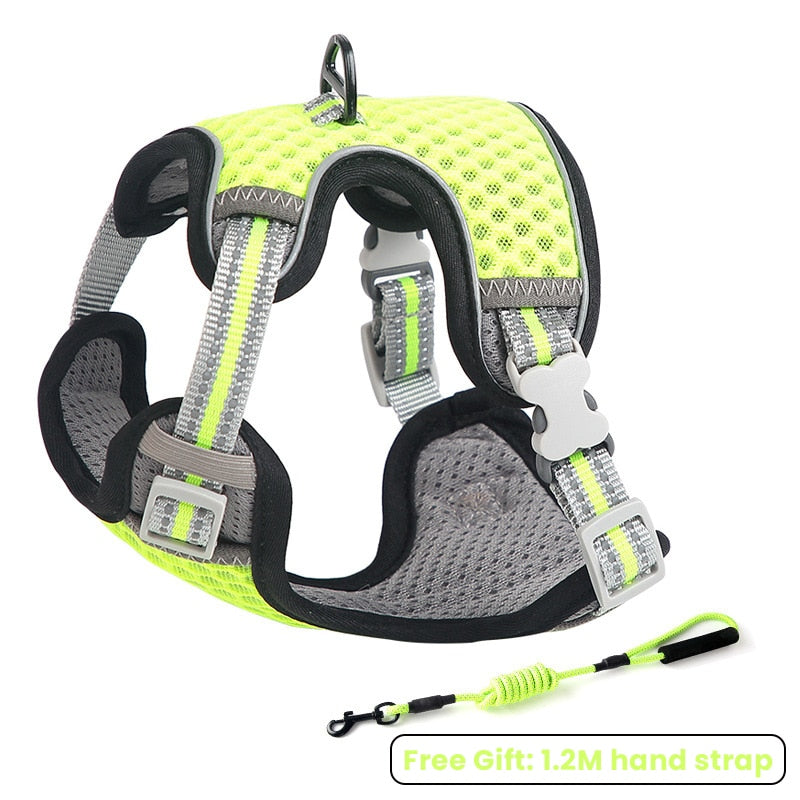 ROJECO Reflective Cat Harness Adjustable Harness For Cats Breathable Cat Vest Harness and Leash Set Pet Cat Lead Leash Harnesses