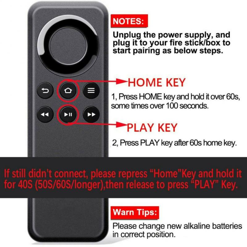 CV98LM Replacement Remote Control for Amazon Fire TV Stick BOX Remote Control clicker Bluetooth-compatible Player Fernbedienung.
