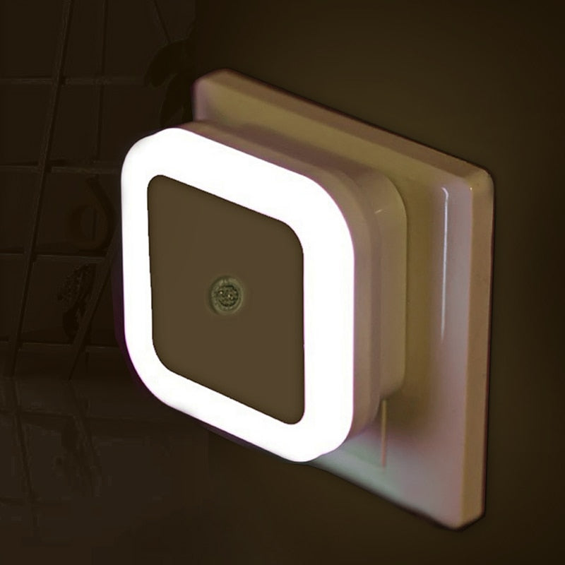 LED Night Light Mini Light Sensor Control 110V 220V EU US Plug Nightlight Lamp For Children Kids Living Room Bedroom Lighting.