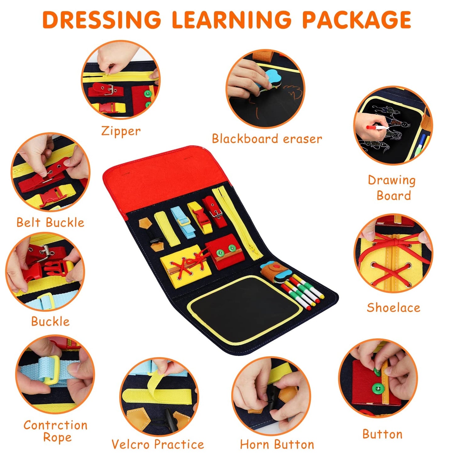 baby montessori toys for children boys girls Drawing Busy Board Educational toys Sensory Board For Ntelligence Development.