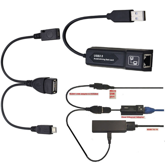2 AMAZON GEN Ethernet for LAN FIRE or THE 3 2 STOP Buffering TV STICK or Adaptor With USB Connect Video Cable Fire TV Stick.