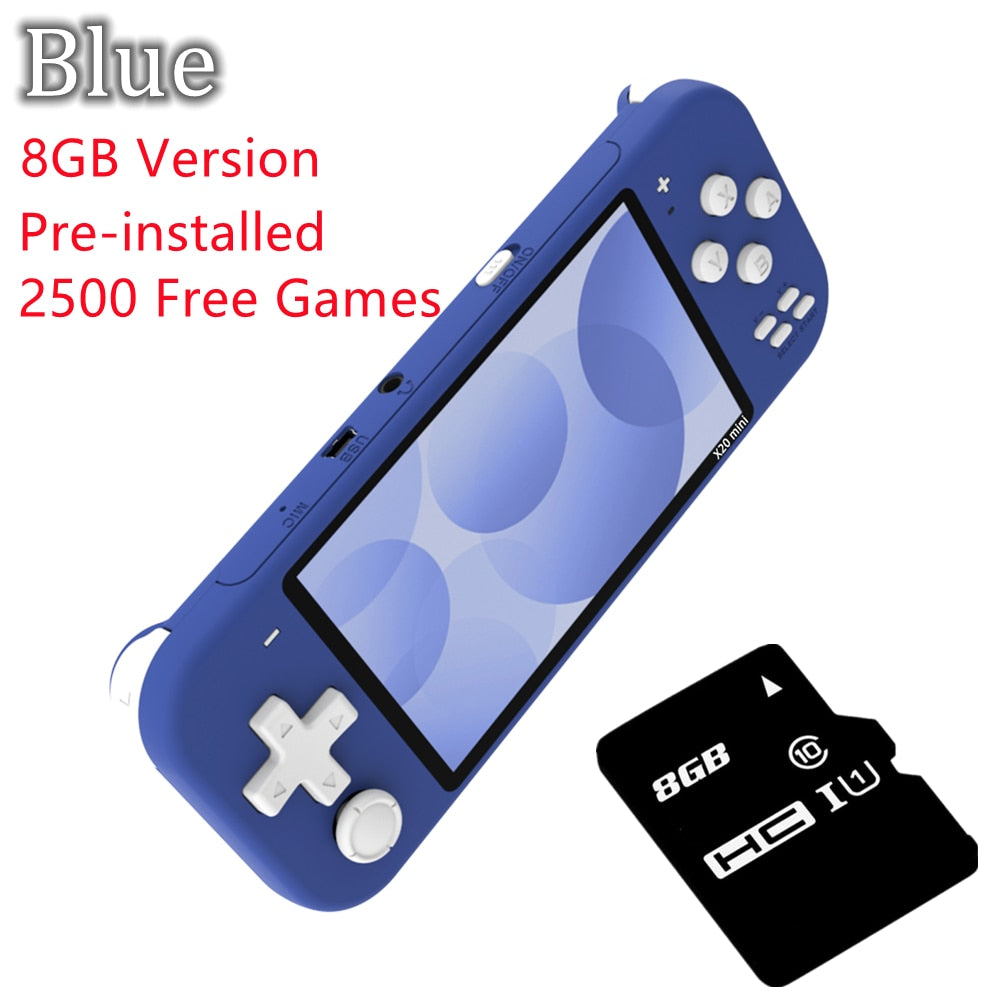 Newest 4.3 inch Handheld Portable Game Console with IPS screen 32GB 8GB 2500 free games for super nintendo dendy nes games child.