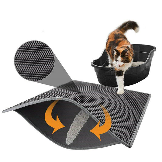 Pet Cat Litter Mat Cat Toilet EVA Double Layer Waterproof Non-slip House Washable Cat Bowls blanket Cats Bed Clean Accessories