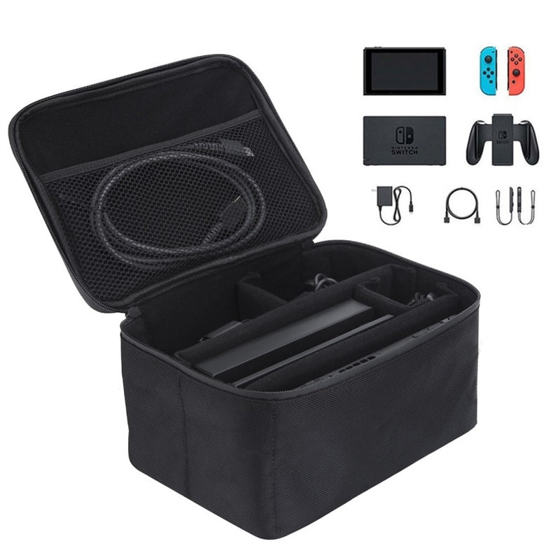 Zipper Handle Carry Bag Console Travel Carrying Case Gamecard Holders Pouch Storage Bag for NS Portable EVA for Nintend Switch.