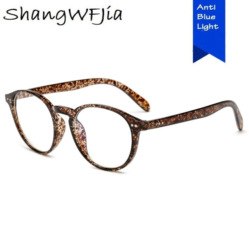 2021 Round Anti Blue Glasses Frame Men Radiation Computer Glasses Anti Blue Light Blocking Clear Eye Glasses Frame For Women