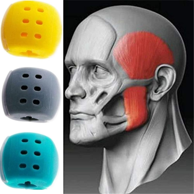 30-50Lbs New Food Grade Silicone Jawline Fitness Ball Face Jaw Trainer Facial Bite Muscle Chew Device Neck Mandibular Exerciser.