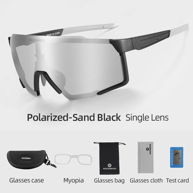 ROCKBROS Polarized Cycling Glasses Clear Bike Glasses Eyewear UV400 Outdoor Sport Sunglasses Men Women Cycling Sunglasses.