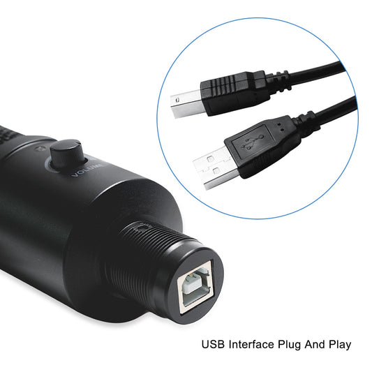 Professional USB Condenser Microphones For PC Computer Laptop Singing Gaming Streaming Recording Studio YouTube Video Microfon.