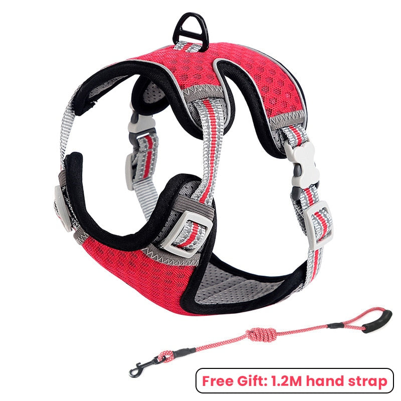 ROJECO Reflective Cat Harness Adjustable Harness For Cats Breathable Cat Vest Harness and Leash Set Pet Cat Lead Leash Harnesses