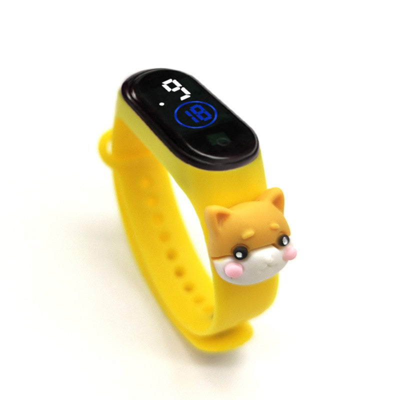 Disney Mickey Minnie LED Touch Watch Pooh Bear Bracelet Watch Student Children Sports Cartoon Electronic Watch Birthday Gifts.