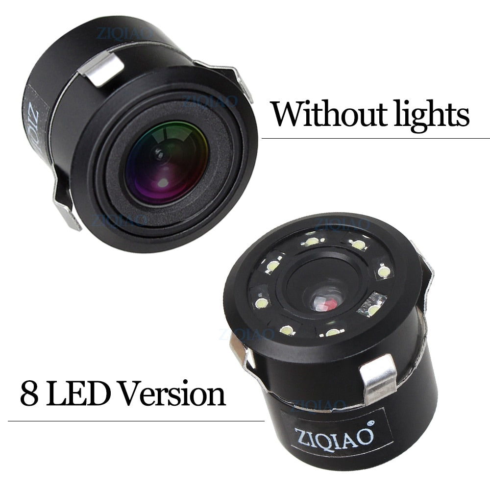 ZIQIAO Car Rear View Camera Universal Waterproof Night Vision HD Reversing Parking Backup Camera.
