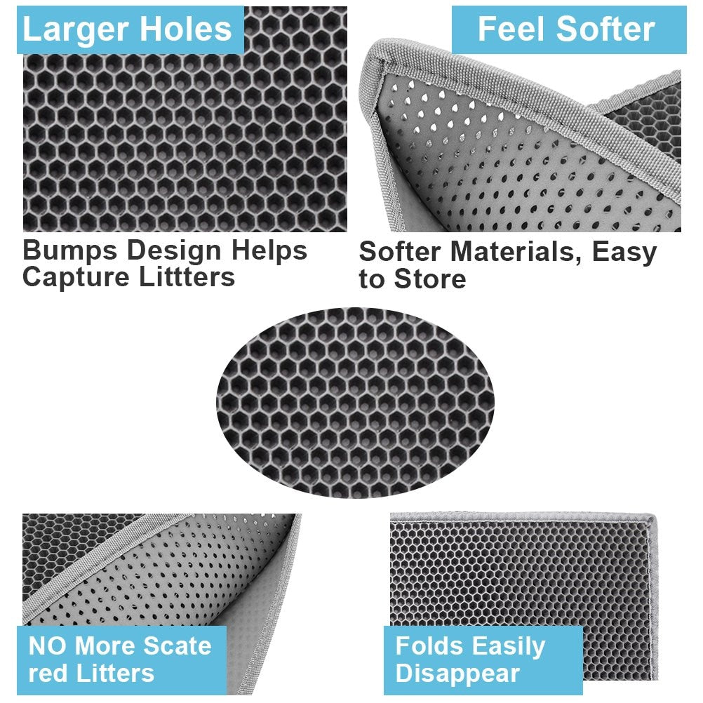 Cat Kitten Litter Mat Pet Double Layer Waterproof Underpad Litter Box Mat Cushion Pet Supplies Products Accessories For Cats