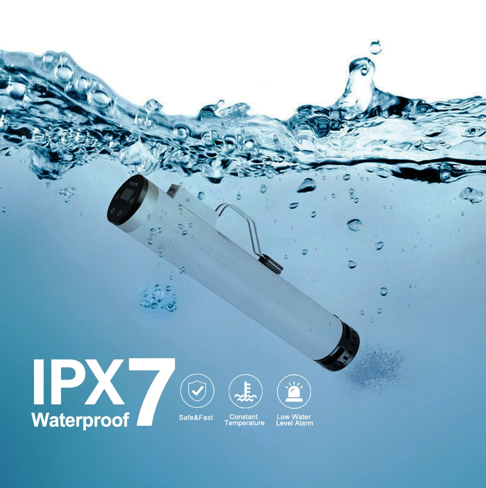 BioloMix 4th Generation Smart Wifi Sous Vide Cooker IPX7 Waterproof Super Slim Thermal Immersion Circulator with APP Control.