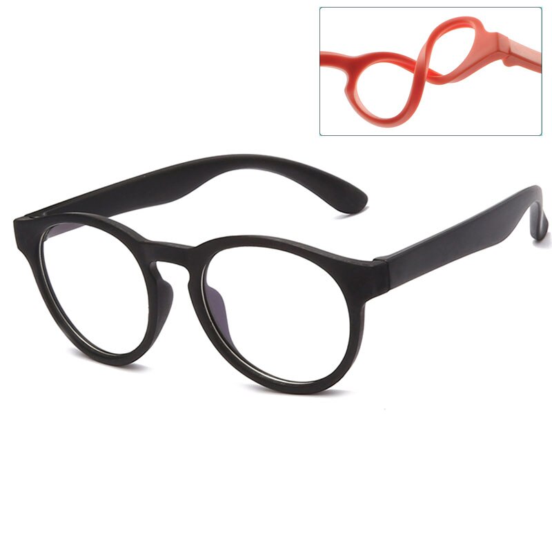 New Anti Blue Light Kids Glasses Round Silicone Children Eyewear Boy Girls Optical Frame Computer Transparent Eyeglasses UV400