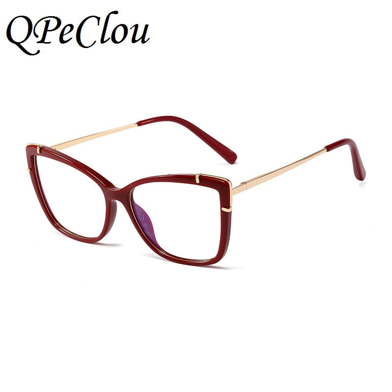 New Fashion Square Anti-blue Glasses Frame Women Brand Vintage Optical Computer Transparent Eyeglasses Female Oculos Feminino
