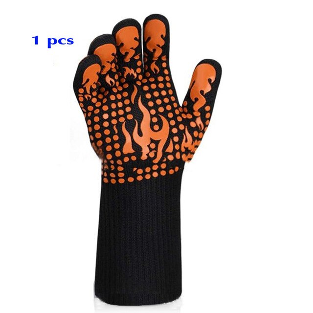 Barbecue anti-scald gloves Heat Glove Resistant BBQ Oven Gloves Kitchen Fireproof Gloves Anti-slip Gloves for Baking Cooking