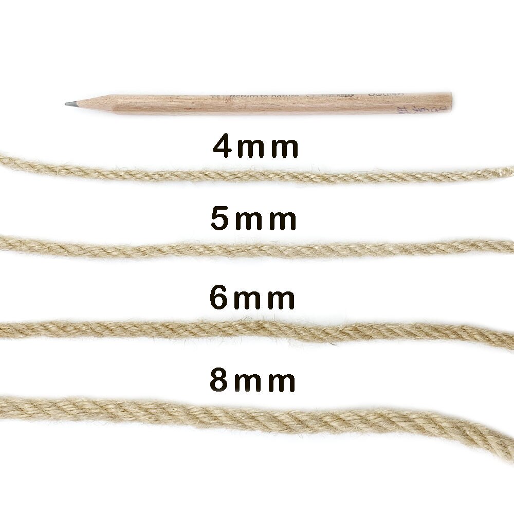 Natural Hemp Rope Cat Tree House DIY Cat Scratcher Rope Climbing Frame Replacement Binding Twine Rope For Cat Sharpen Claw
