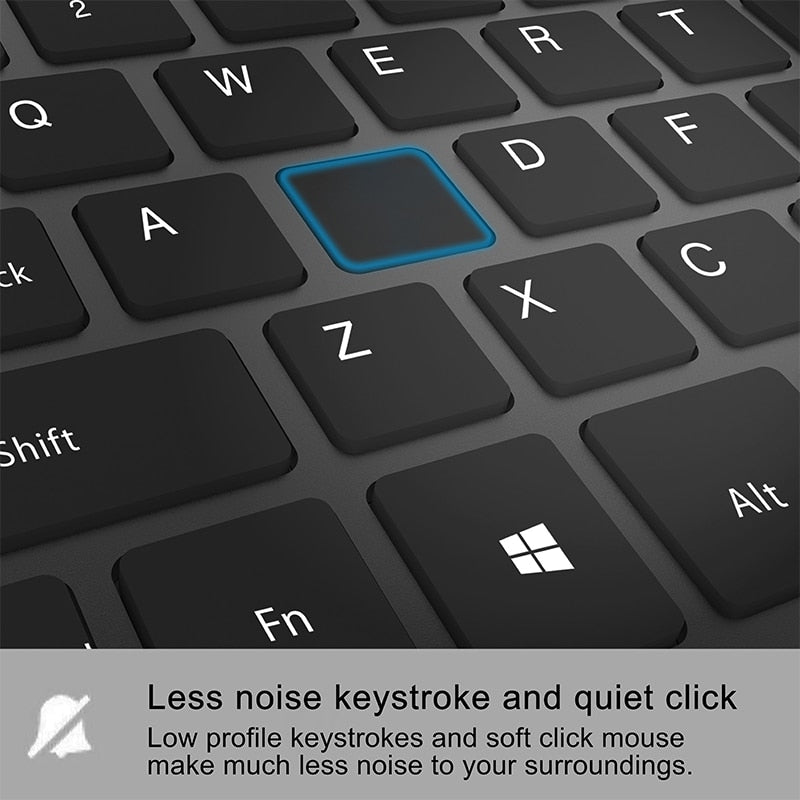 French Wireless Keyboard Mouse Set Rechargeable Mouse 2400DPI German/English/Italian/Spanish Keyboard Silent mouse for Laptop PC