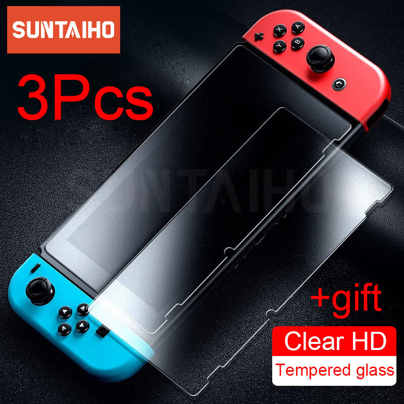 3Pcs Tempered Glass 9H HD Screen Protector Film For Nintendo Switch NS Oled Screen Protector For Nintendo Switch Lite Accessorie.