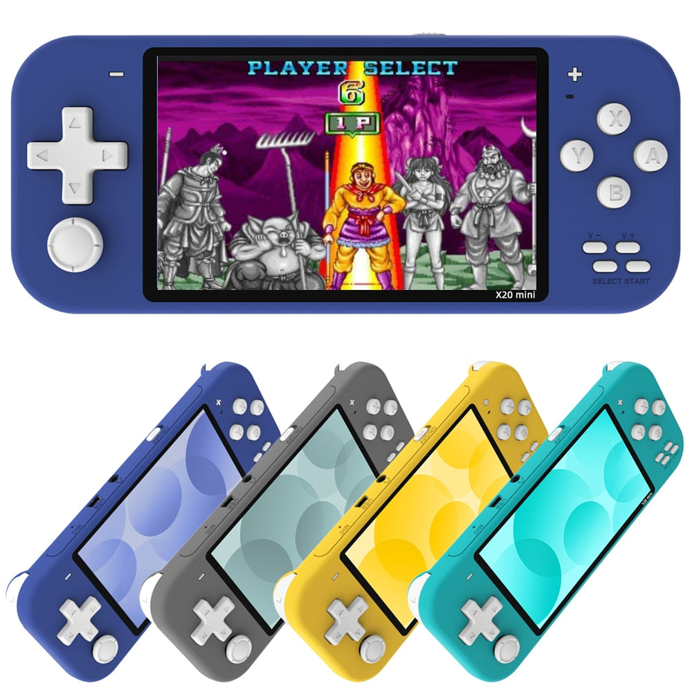 Newest 4.3 inch Handheld Portable Game Console with IPS screen 32GB 8GB 2500 free games for super nintendo dendy nes games child.